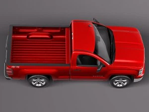 Chevrolet Silverado 2014 Regular Cab 3D Model