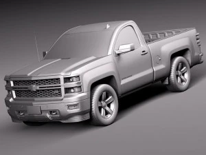 Chevrolet Silverado 2014 Regular Cab 3D Model