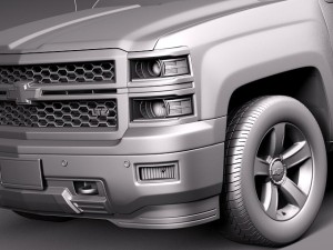 Chevrolet Silverado 2014 Regular Cab 3D Модель