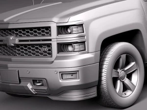 Chevrolet Silverado 2014 Regular Cab 3D Model