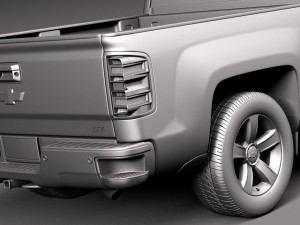 Chevrolet Silverado 2014 Regular Cab 3D Модель