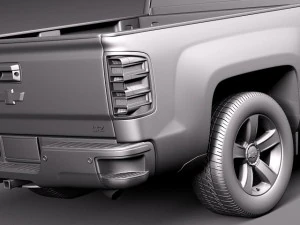 Chevrolet Silverado 2014 Regular Cab 3D Model