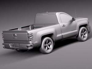 Chevrolet Silverado 2014 Regular Cab 3D Модель