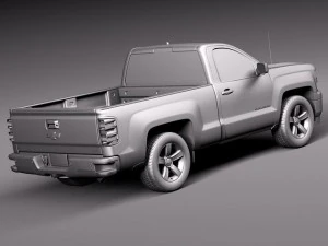 Chevrolet Silverado 2014 Regular Cab 3D Model