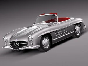 Mercedes-Benz 300SL Roadster 1956 Modèle 3D