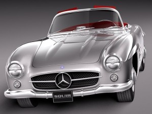Mercedes-Benz 300SL Roadster 1956 3D 모델