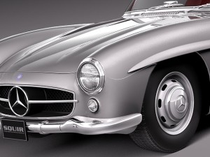Mercedes-Benz 300SL Roadster 1956 3D 모델