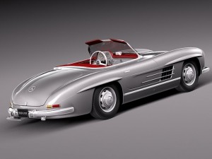 Mercedes-Benz 300SL Roadster 1956 3D 모델