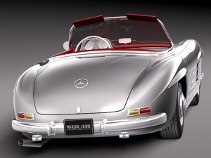 Mercedes-Benz 300SL Roadster 1956 3D 모델