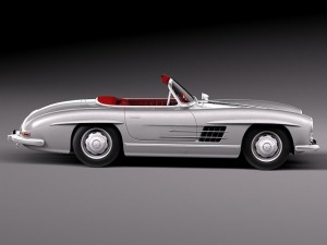Mercedes-Benz 300SL Roadster 1956 3D 모델