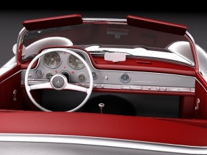 Mercedes-Benz 300SL Roadster 1956 3D 모델
