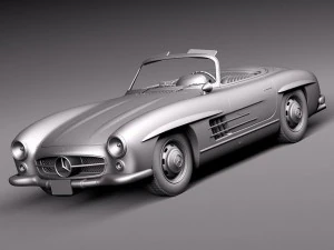 Mercedes-Benz 300SL Roadster 1956 3D Model