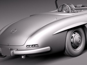 Mercedes-Benz 300SL Roadster 1956 3D 모델