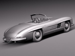 Mercedes-Benz 300SL Roadster 1956 3D 모델