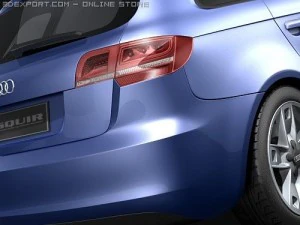 Audi A3 2009 Sportback 3D Model