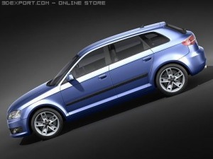 Audi A3 2009 Sportback Model 3D