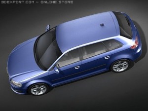 Audi A3 2009 Sportback Model 3D
