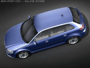 Audi A3 2009 Sportback 3D Model