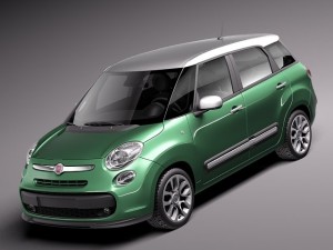 Fiat 500L Living 2014 3D Model