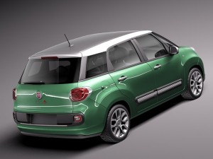 Fiat 500L Living 2014 Modèle 3D