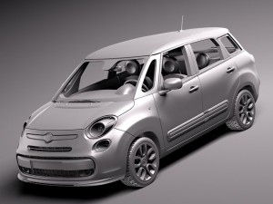 Fiat 500L Living 2014 Modèle 3D