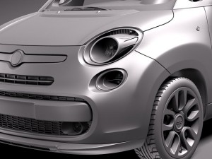 Fiat 500L Living 2014 Modèle 3D