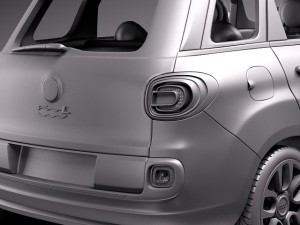 Fiat 500L Living 2014 Modèle 3D