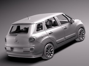 Fiat 500L Living 2014 Modèle 3D