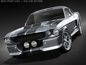 Mustang Shelbycobra GT500 3D Модель