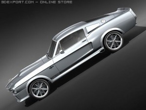 Mustang Shelbycobra GT500 3D Модель