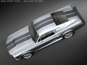 Mustang Shelbycobra GT500 3D Модель