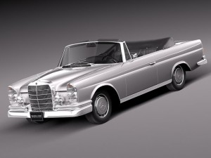 Mercedes-Benz 300SE W112 Convertible 3D Model