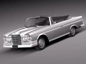 Mercedes-Benz 300SE W112 decappottabile Modello 3D
