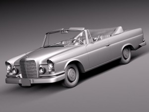 Mercedes-Benz 300SE W112 Convertible Modello 3D
