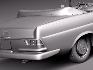 Mercedes-Benz 300SE W112 Convertible Modello 3D