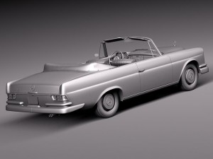 Mercedes-Benz 300SE W112 Convertible Modello 3D