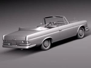 Mercedes-Benz 300SE W112 Convertible 3D Model