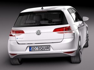 Volkswagen E-Golf 2015 3D मॉडल
