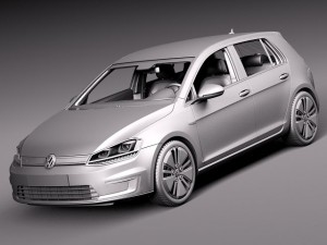 Volkswagen E-Golf 2015 3D मॉडल