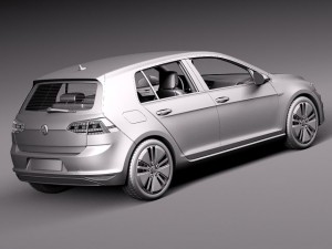 Volkswagen E-Golf 2015 3D मॉडल