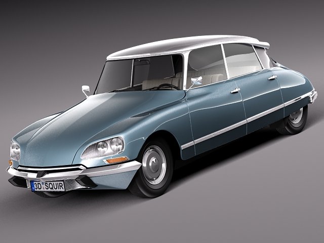 Citroen DS 1967-1975 3D Model .c4d .max .obj .3ds .fbx .stl .blend 