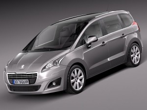 Peugeot 5008 2014 3D Model
