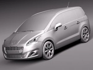 Peugeot 5008 2014 3D Model