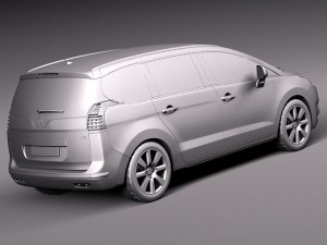 Peugeot 5008 2014 3D Model