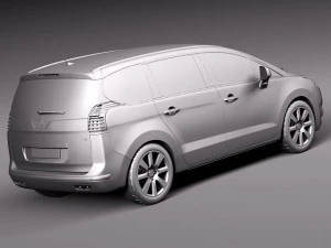 Peugeot 5008 2014 3D Model