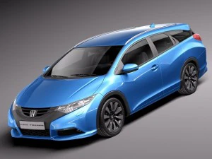 Honda Civic Tourer 2014 Modello 3D