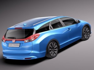 Honda Civic Tourer 2014 Modelo 3D