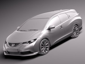 Honda Civic Tourer 2014 Modelo 3D