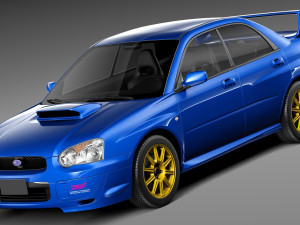 Subaru Impreza STi 2003-2005 3D Model