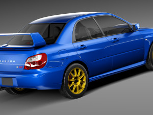 Subaru Impreza STi 2003-2005 Modèle 3D
